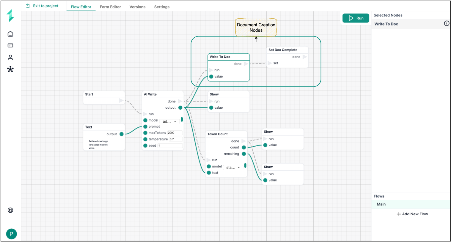 Workflow Document Nodes