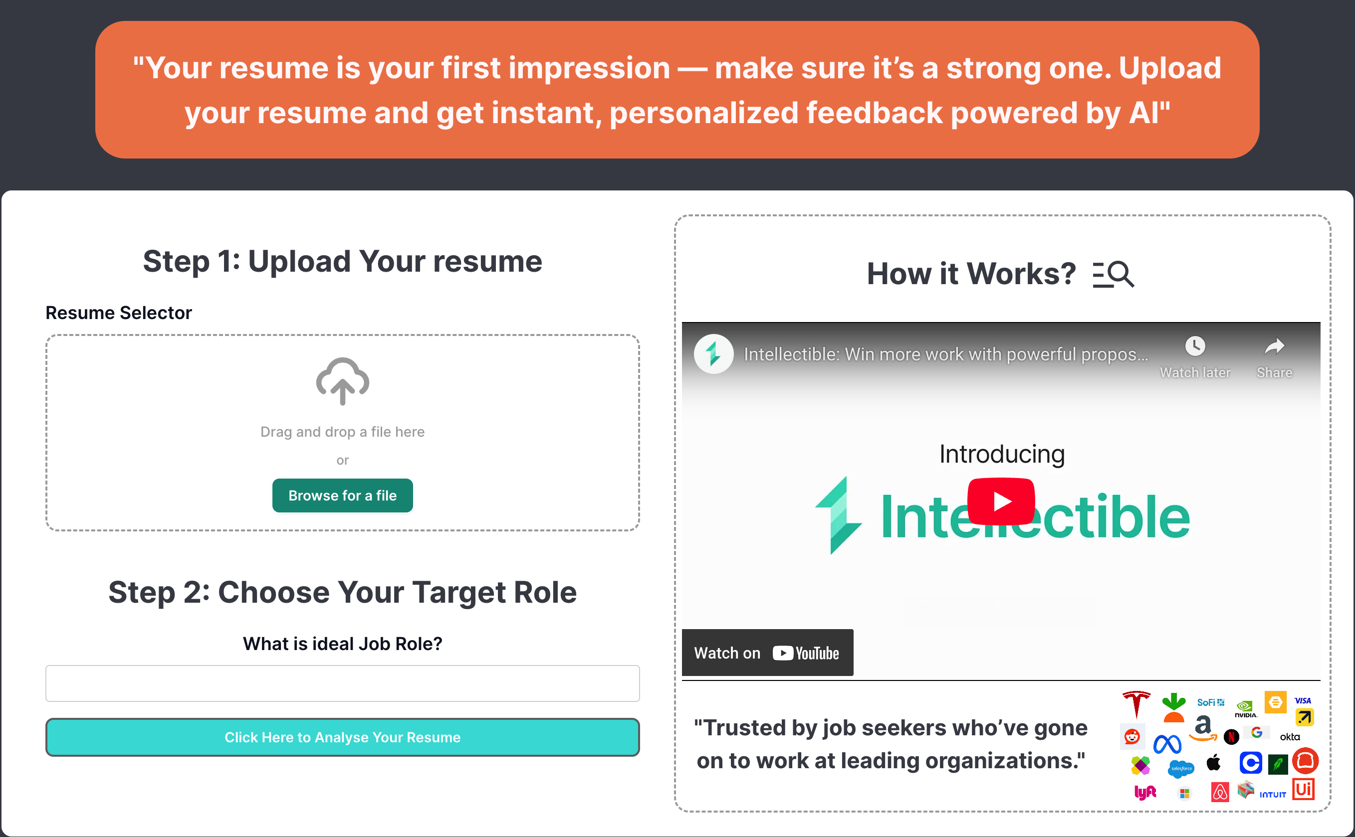 Form Resume Upload