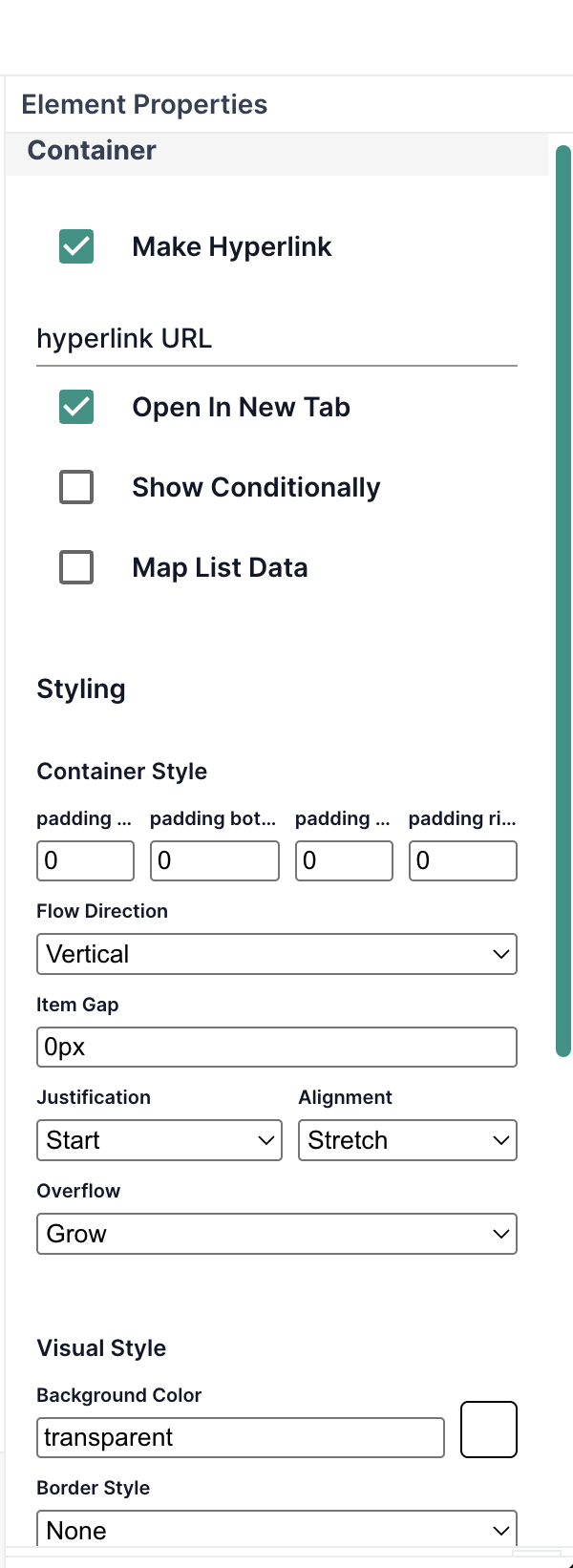 Specific Element Settings