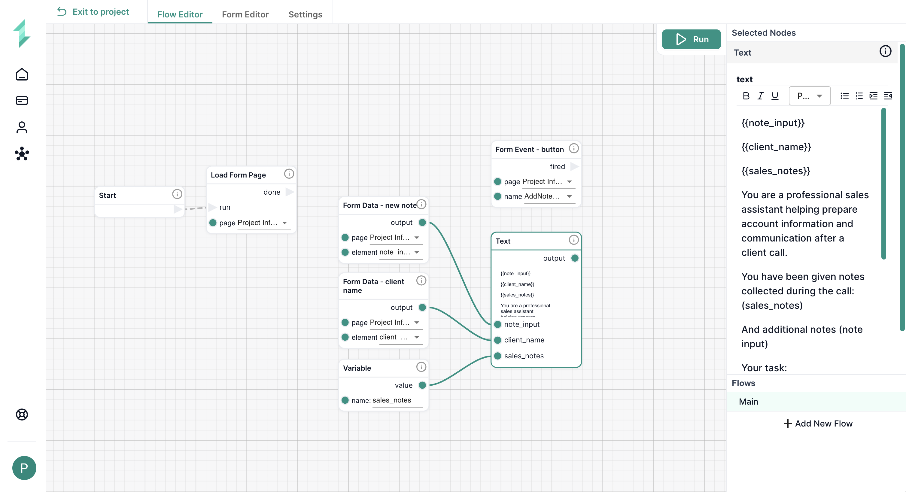 Client Summary Prompt